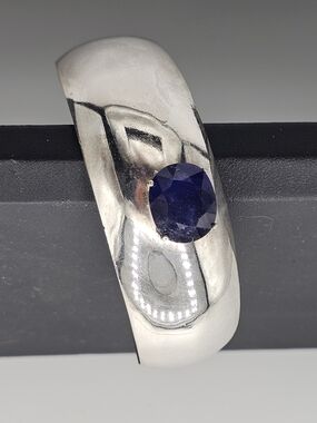 Sterling Silver Bracelet With Sapphire